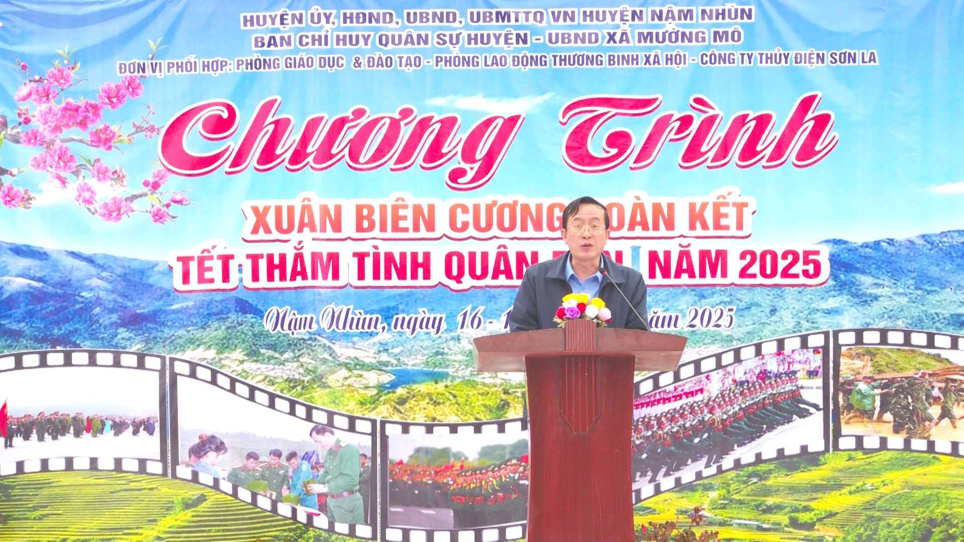 Đồng chí Lù Văn Quân – Phó Bí thư Thường trực Huyện ủy Nậm Nhùn phát biểu tại Chương trình.